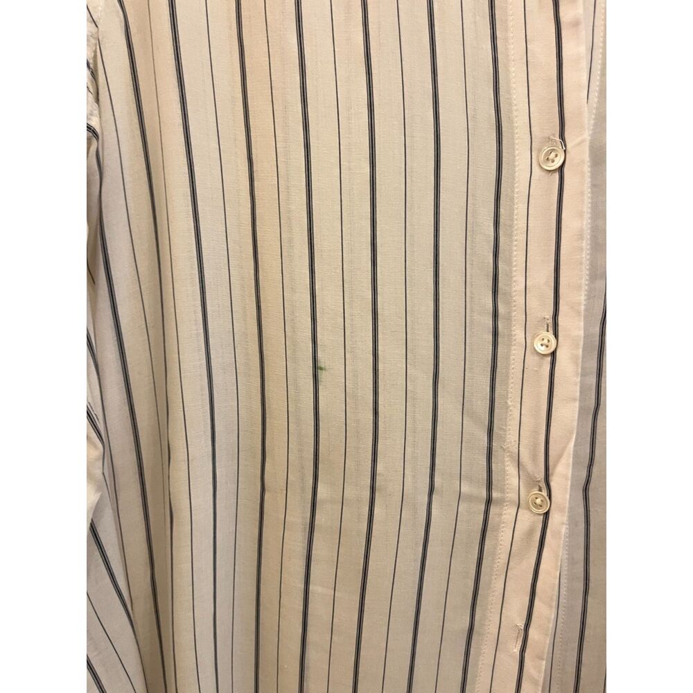 James Perse Los Angeles Stripe Button Up Long Sleeve Shirt Top Women's Size 3 - Picture 10 of 11
